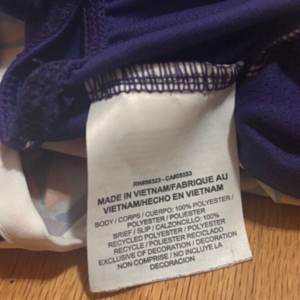 Nike Tempo Big Kids Girls Running Shorts Sz XL Purple/Orange Geometric - Picture 7 of 7